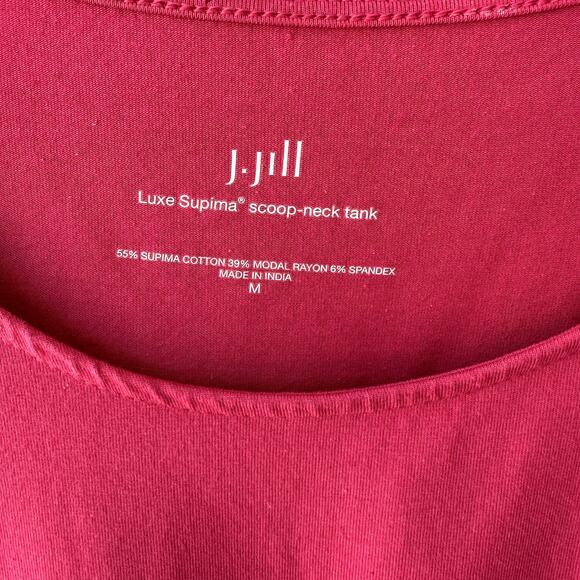 J. Jill Luxe Supima Pink Scoopneck Tank Sz M Stretchy Closet Basic Capsule - Picture 3 of 3
